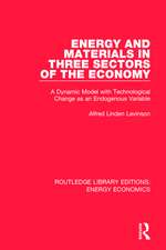 Energy and Materials in Three Sectors of the Economy: A Dynamic Model with Technological Change as an Endogenous Variable