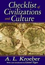 Checklist of Civilizations and Culture