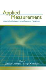 Applied Measurement: Industrial Psychology in Human Resources Management