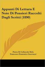 Appunti Di Lettura E Note Di Pensieri Raccolti Dagli Scritti (1890)