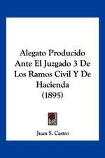 Alegato Producido Ante El Juzgado 3 De Los Ramos Civil Y De Hacienda (1895)