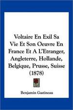 Voltaire En Exil Sa Vie Et Son Oeuvre En France Et A L'Etranger, Angleterre, Hollande, Belgique, Prusse, Suisse (1878)