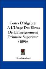 Cours D'Algebre