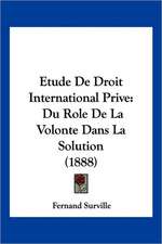 Etude De Droit International Prive