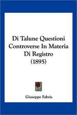 Di Talune Questioni Controverse In Materia Di Registro (1895)