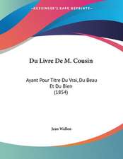 Du Livre De M. Cousin