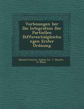 Vorlesungen Ber Die Integration Der Partiellen Differentialgleichungen Erster Ordnung