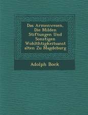 Das Armenwesen, Die Milden Stiftungen Und Sonstigen Wohlth Tigkeitsanstalten Zu Magdeburg