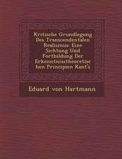 Kritische Grundlegung Des Transcendentalen Realismus: Eine Sichtung Und Fortbildung Der Erkenntnisstheoretischen Principien Kant's