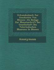 Urkundenbuch Zur Geschichte Von B Hmen: ALS Beilage Zur Monatsschrift Der Gesellschaft Des Vaterl Ndischen Museums in B Hmen