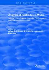 Analysis of Pesticides in Water: Volume I: Significance, Principles, Techniques, and Chemistry of Pesticides