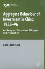 Aggregate Behaviour of Investment in China, 1953–96