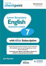 Cambridge Checkpoint Lower Secondary English Teacher's Guide 7 with Boost Subscription Booklet