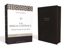 Biblia Católica, Tamaño personal, Leathersoft, Negra, Con cierre