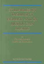 Syllables In Tashlhiyt Berber And In Moroccan Arabic