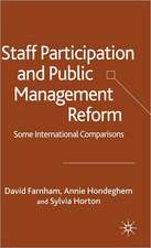 Staff Participation and Public Management Reform: Some International Comparisons