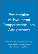 Preservation of Two Infant Temperaments into Adolescence