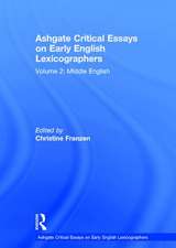 Ashgate Critical Essays on Early English Lexicographers: Volume 2: Middle English