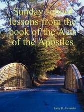 Sunday School Lessons from the Book of the Acts of the Apostles