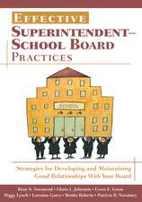 Effective Superintendent-School Board Practices