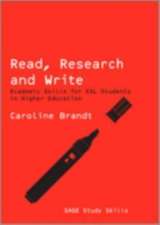 Read, Research and Write: Academic Skills for ESL Students in Higher Education