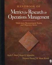 Handbook of Metrics for Research in Operations Management