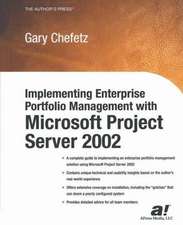 Implementing Enterprise Portfolio Management with Microsoft Project Server 2002