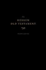 The Hebrew Old Testament, Reader`s Edition (Hardcover)