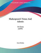 Shakespeare's Venus And Adonis