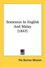 Sentences In English And Malay (1847)