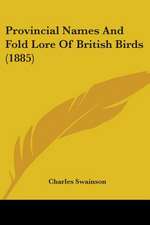 Provincial Names And Fold Lore Of British Birds (1885)