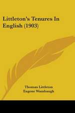 Littleton's Tenures In English (1903)