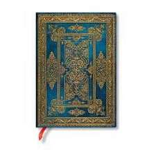 Paperblanks Blue Luxe Luxe Design Hardcover Journal MIDI Lined Elastic Band Closure 144 Pg 120 GSM