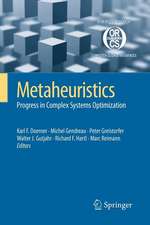 Metaheuristics: Progress in Complex Systems Optimization