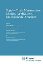 Supply Chain Management: Models, Applications, and Research Directions