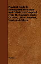 Practical Guide to Homeopathy for Family and Private Use Compiled from the Standard Works of Pulte, Laurie. Ruddock, Verdi, and Others