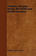 A History Of Egypt - During The XVIIth And XVIIIth Dynasties.