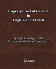 Copyright Act of Canada in English and French