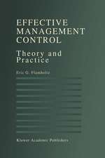 Effective Management Control: Theory and Practice