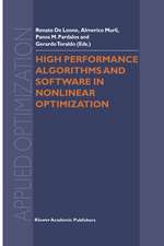 High Performance Algorithms and Software in Nonlinear Optimization