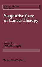 Supportive Care in Cancer Therapy