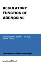 Regulatory Function of Adenosine: Proceedings of the International Symposium on Adenosine, Charlottesville, Virginia, June 7–11,1982