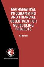 Mathematical Programming and Financial Objectives for Scheduling Projects