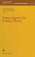 Linear Algebra for Control Theory