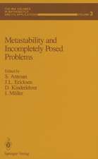 Metastability and Incompletely Posed Problems