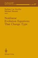 Nonlinear Evolution Equations That Change Type