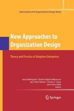 New Approaches to Organization Design: Theory and Practice of Adaptive Enterprises