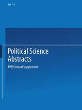 Political Science Abstracts: 1989 Annual Supplement