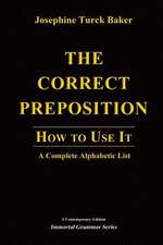 The Correct Preposition