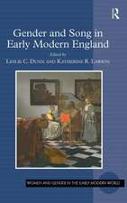 Gender and Song in Early Modern England